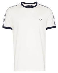 T-shirt à col rond blanc Fred Perry