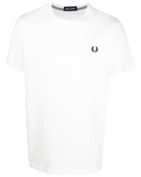 T-shirt à col rond blanc Fred Perry