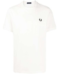 T-shirt à col rond blanc Fred Perry