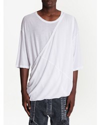 T-shirt à col rond blanc Balmain