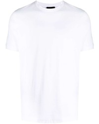 T-shirt à col rond blanc Giorgio Armani