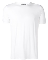 T-shirt à col rond blanc Giorgio Armani