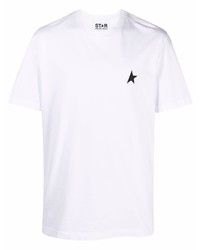 T-shirt à col rond blanc Golden Goose