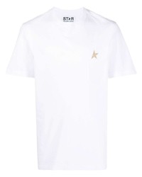 T-shirt à col rond blanc Golden Goose