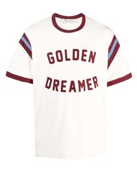 T-shirt à col rond blanc Golden Goose