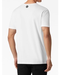 T-shirt à col rond blanc Philipp Plein