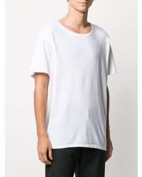 T-shirt à col rond blanc Greg Lauren