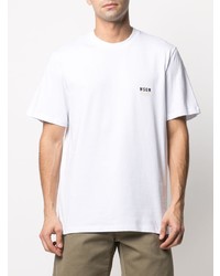 T-shirt à col rond blanc MSGM