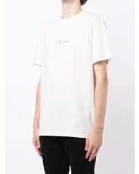 T-shirt à col rond blanc Fred Perry