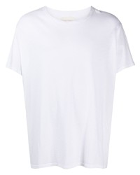 T-shirt à col rond blanc Greg Lauren