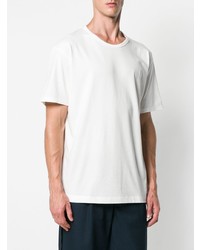 T-shirt à col rond blanc Issey Miyake