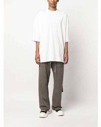 T-shirt à col rond blanc Rick Owens DRKSHDW