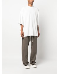 T-shirt à col rond blanc Rick Owens DRKSHDW