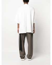 T-shirt à col rond blanc Rick Owens DRKSHDW