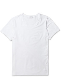 T-shirt à col rond blanc Hanro