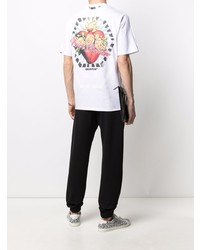 T-shirt à col rond blanc Philipp Plein