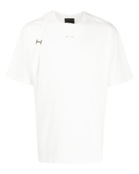 T-shirt à col rond blanc Heliot Emil