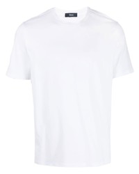 T-shirt à col rond blanc Herno