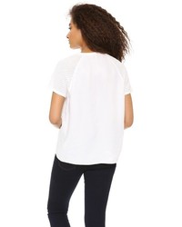 T-shirt à col rond blanc Just Female