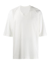 T-shirt à col rond blanc Homme Plissé Issey Miyake