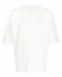 T-shirt à col rond blanc Homme Plissé Issey Miyake