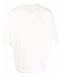 T-shirt à col rond blanc Homme Plissé Issey Miyake