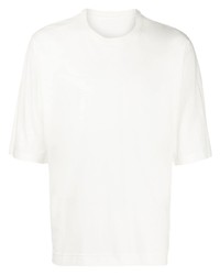 T-shirt à col rond blanc Homme Plissé Issey Miyake