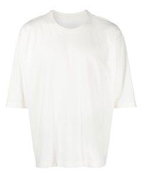 T-shirt à col rond blanc Homme Plissé Issey Miyake