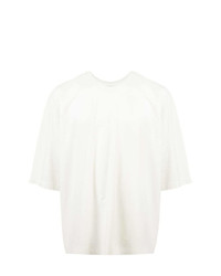 T-shirt à col rond blanc Homme Plissé Issey Miyake