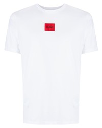 T-shirt à col rond blanc Hugo