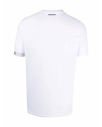 T-shirt à col rond blanc DSQUARED2