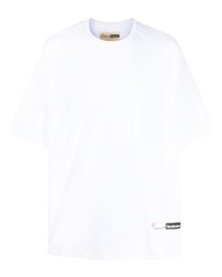 T-shirt à col rond blanc Incotex