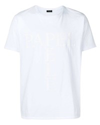 T-shirt à col rond blanc Inês Torcato