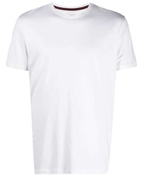 T-shirt à col rond blanc Isaia