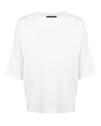 T-shirt à col rond blanc Issey Miyake