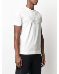 T-shirt à col rond blanc Emporio Armani