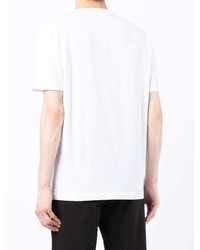 T-shirt à col rond blanc Ea7 Emporio Armani