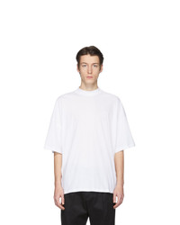 T-shirt à col rond blanc Jil Sander