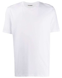 T-shirt à col rond blanc Jil Sander