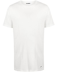 T-shirt à col rond blanc Jil Sander