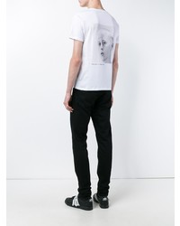 T-shirt à col rond blanc Raf Simons