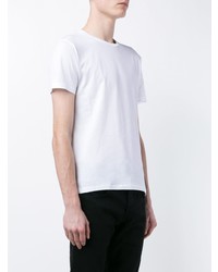 T-shirt à col rond blanc Raf Simons