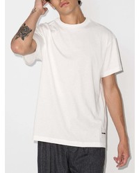 T-shirt à col rond blanc Jil Sander