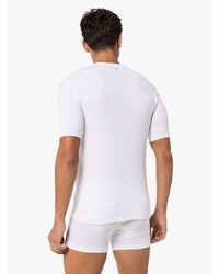 T-shirt à col rond blanc Schiesser
