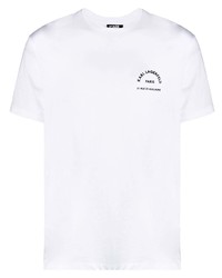 T-shirt à col rond blanc Karl Lagerfeld