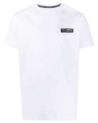 T-shirt à col rond blanc Karl Lagerfeld