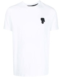 T-shirt à col rond blanc Karl Lagerfeld