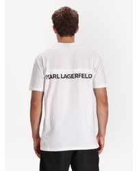 T-shirt à col rond blanc Karl Lagerfeld