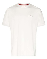 T-shirt à col rond blanc Kiton