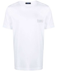 T-shirt à col rond blanc Kiton